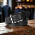 BLACK LEATHER BELT